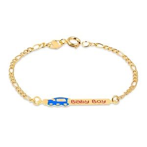 14kt Gold Fuller Baby ID Baby Boy Bracelet 5 inch